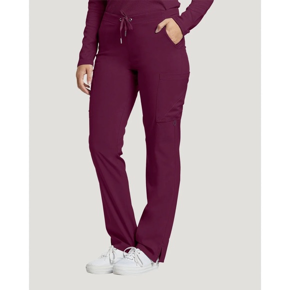 White Cross FIT Scrub Cargo Pant 397 XXS Wine - Picture 1 of 4
